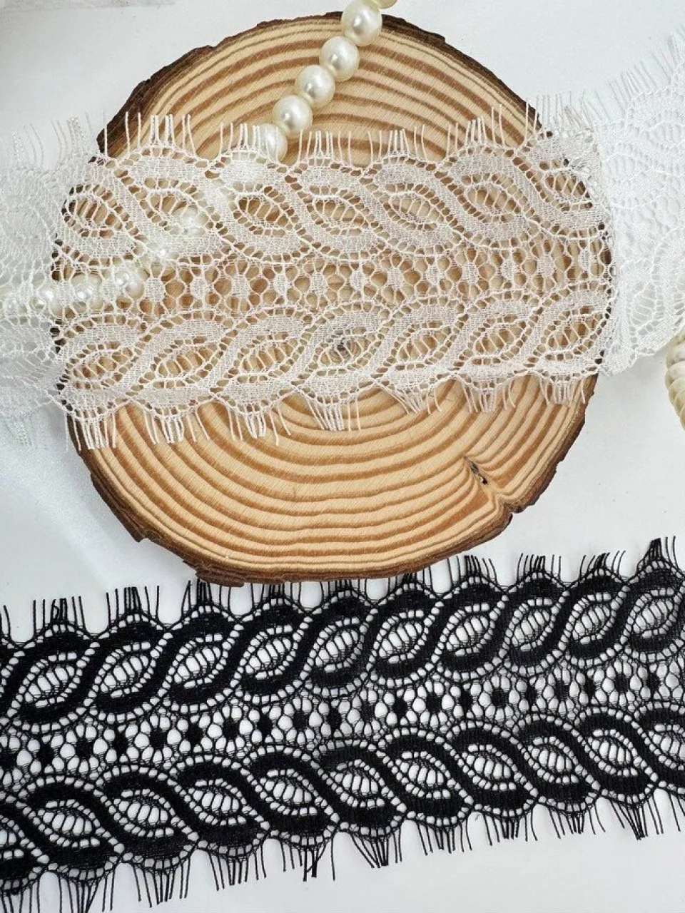 Мереживо французьке J73033 6.5 см. (10*3 м.), чорний