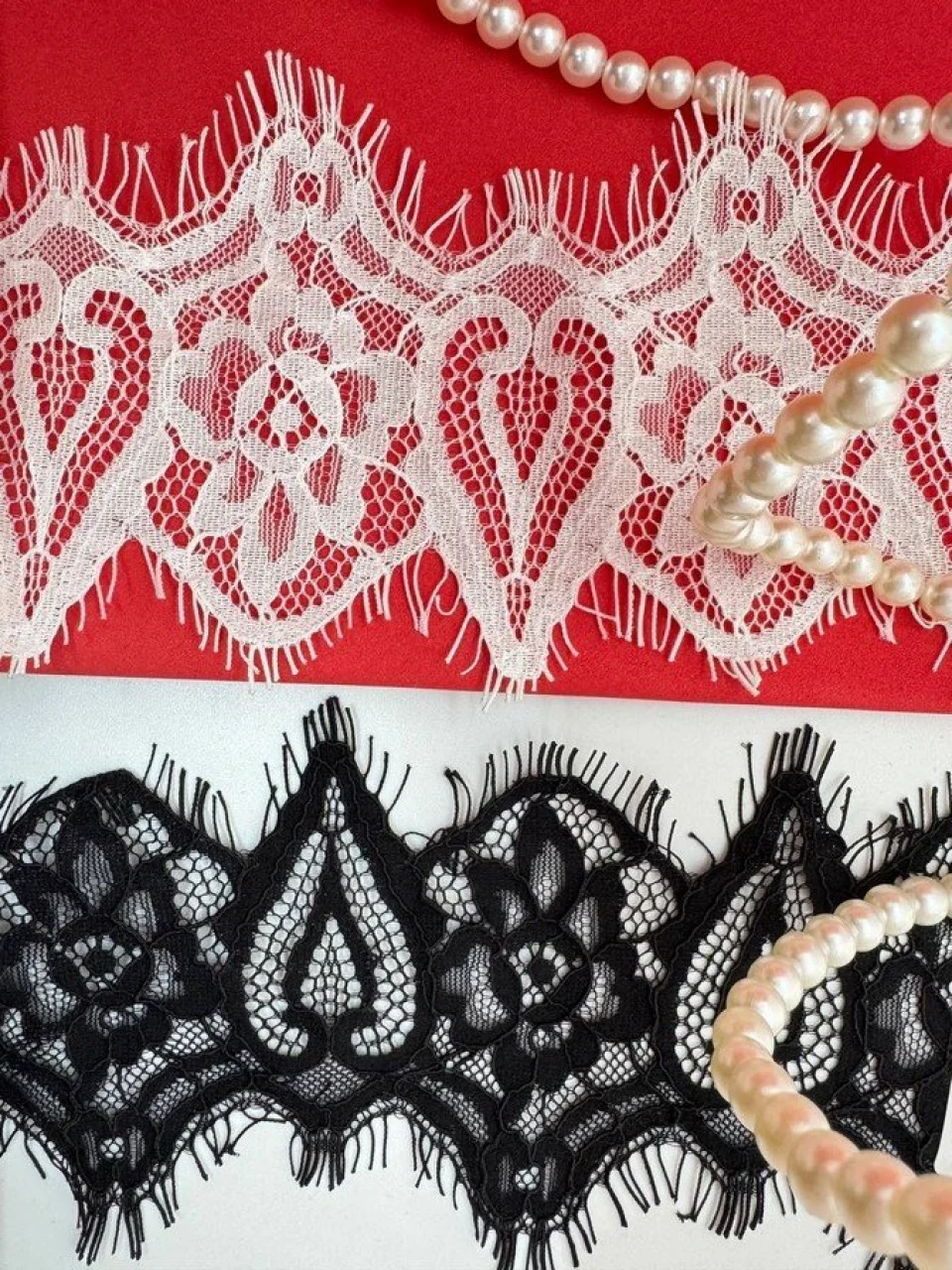 Мереживо французьке J73091 11 см. (10*3 м.), теплий білий