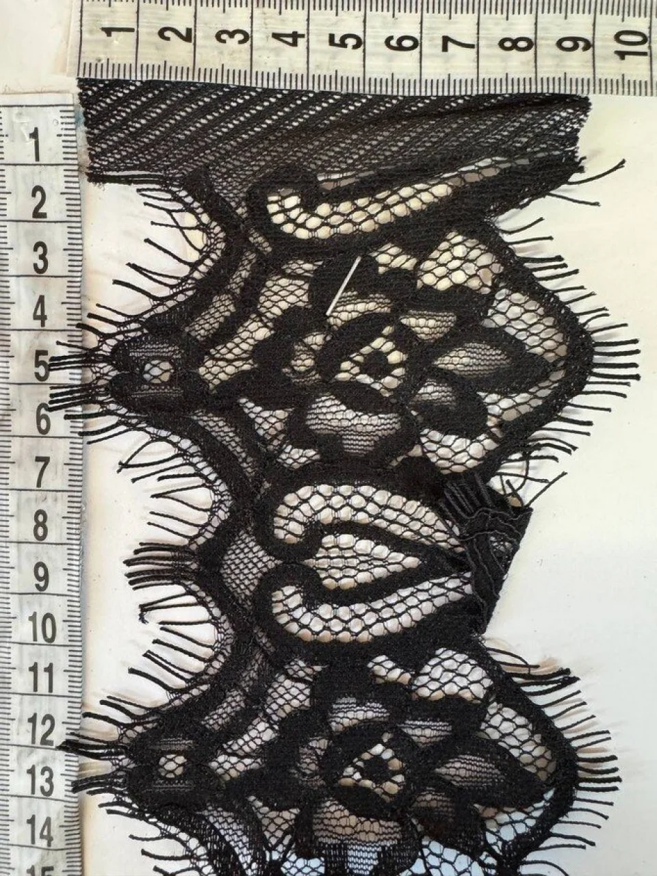 Мереживо французьке J73091 11 см. (10*3 м.), чорний