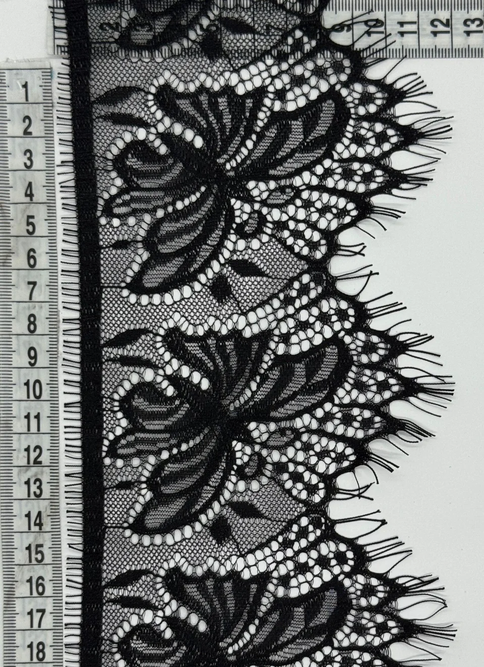 Мереживо французьке J73101 12 см. (10*3 м.), чорний