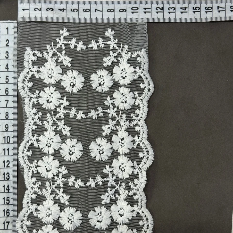 Мереживо органза 9026 11,5 см (30 ярдів/27 м.), білий