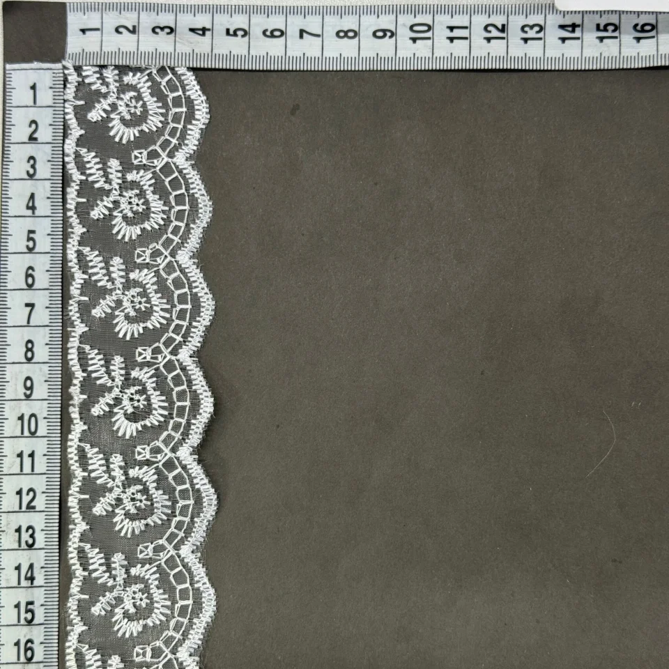 Мереживо органза BR 2020 4 см.(10 ярдів/9.1 м.), білий