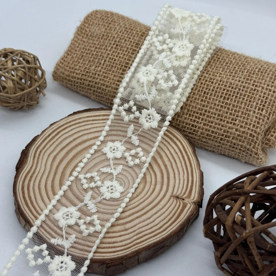 Мереживо органза 0397 4 см.(30 ярдів/27.3 м), молочний