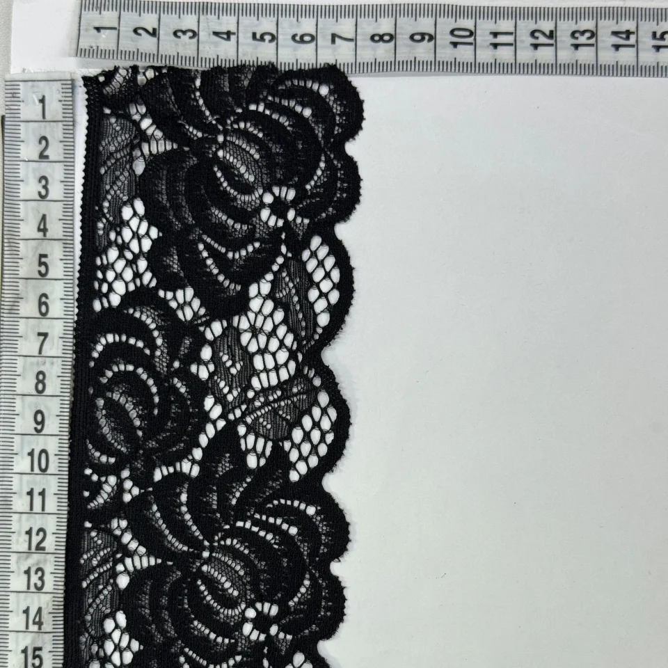 Мереживо стрейч 70023 (281 ярдів), чорний