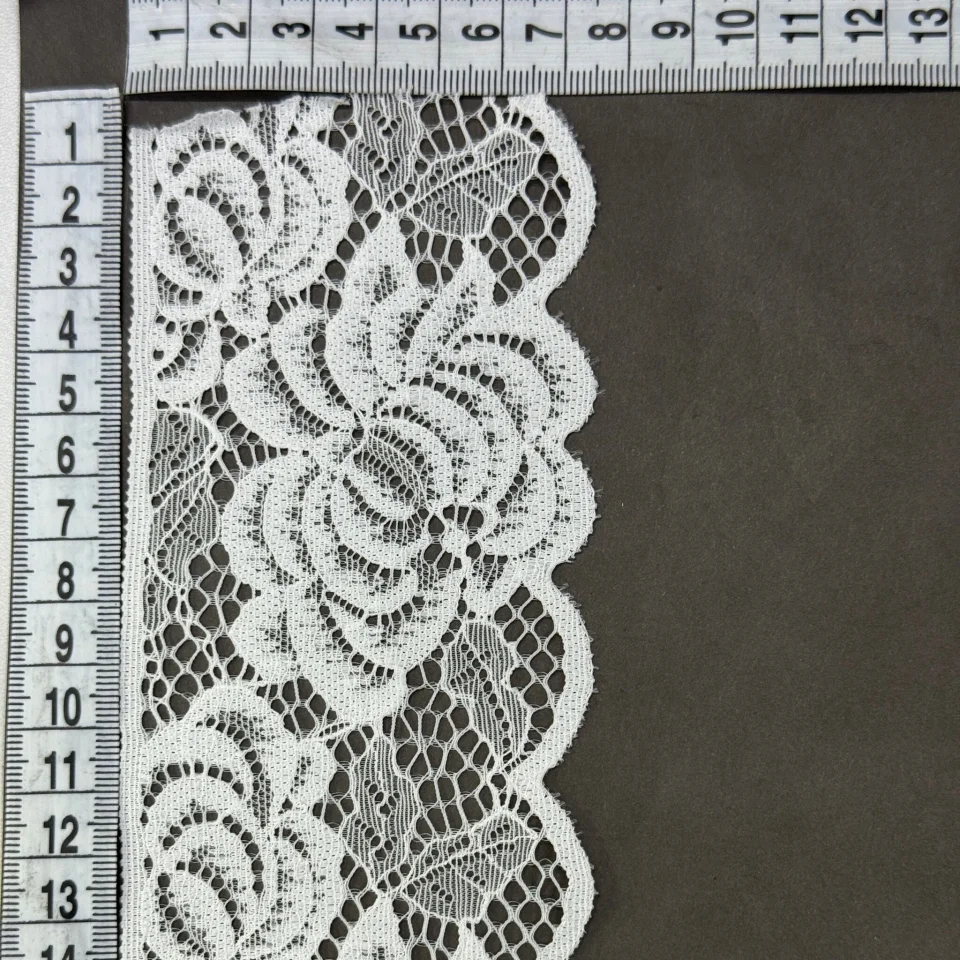 Мереживо стрейч 70023 (281 ярдів), білий