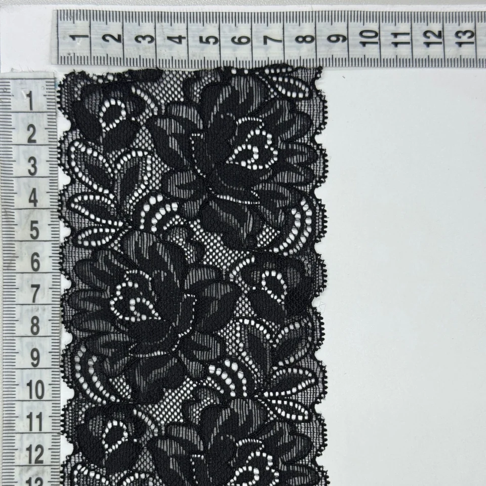 Мереживо стрейч B85019 (268 ярдів), чорний