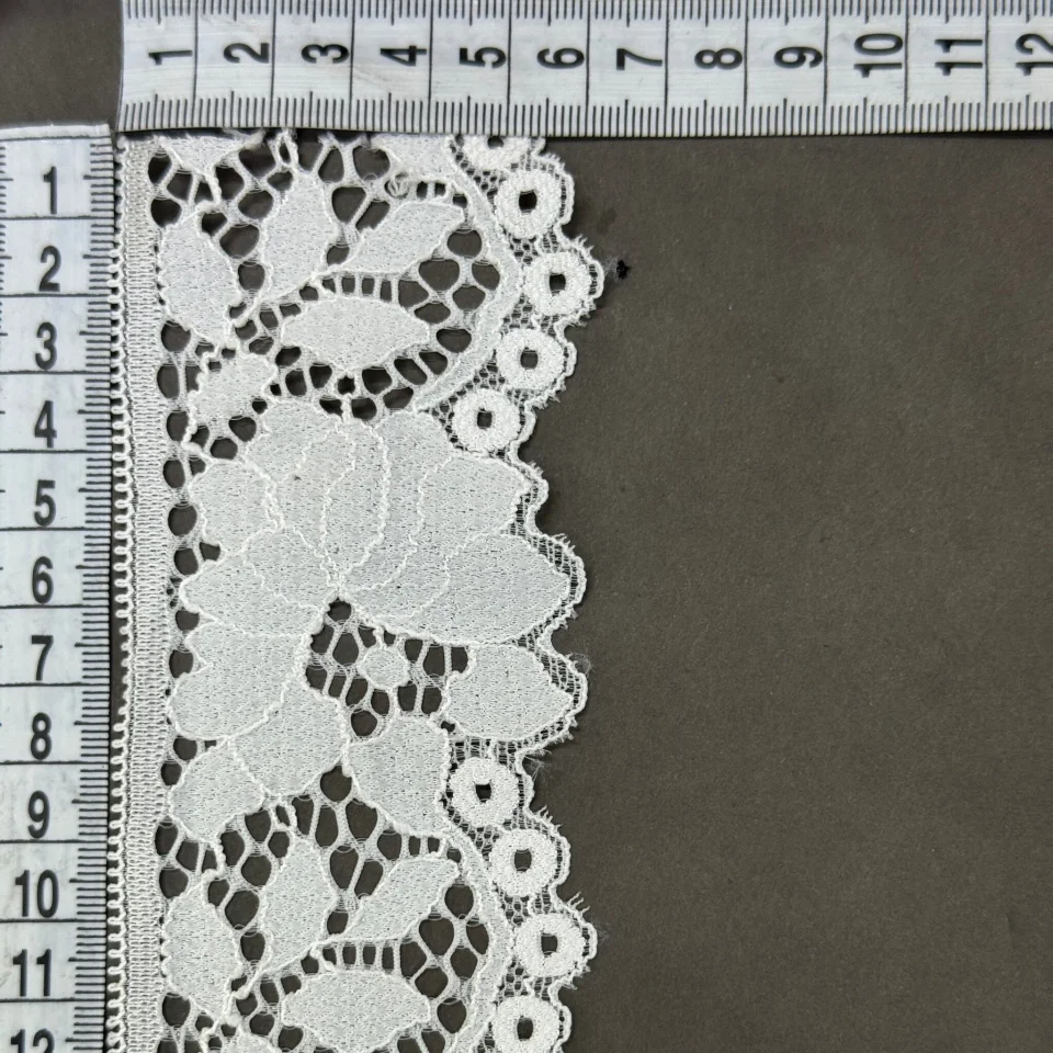 Мереживо стрейч 86066 (221 ярдів), білий