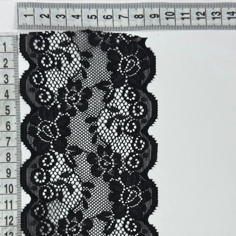 Мереживо стрейч B85023 (281 ярдів), чорний