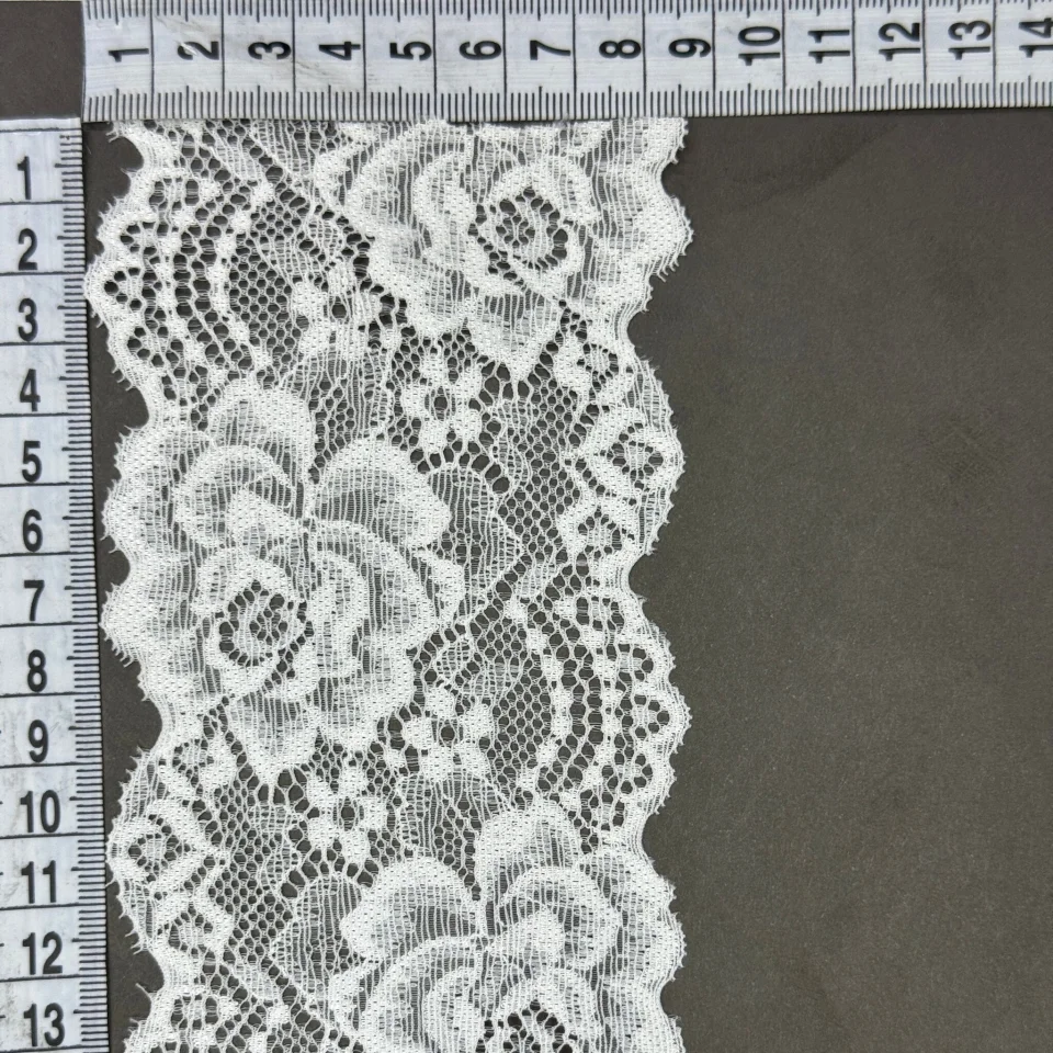 Мереживо стрейч B85012 (272 ярда), білий