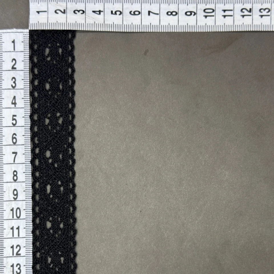 Кружево макраме 6006 3 см.(200 ярдов/182,8 м.), черный