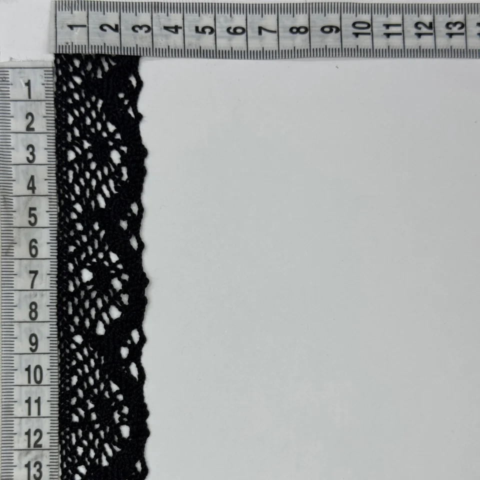 Мереживо макраме 8467 2,5 см (200 ярдів/182,8 м.), чорний