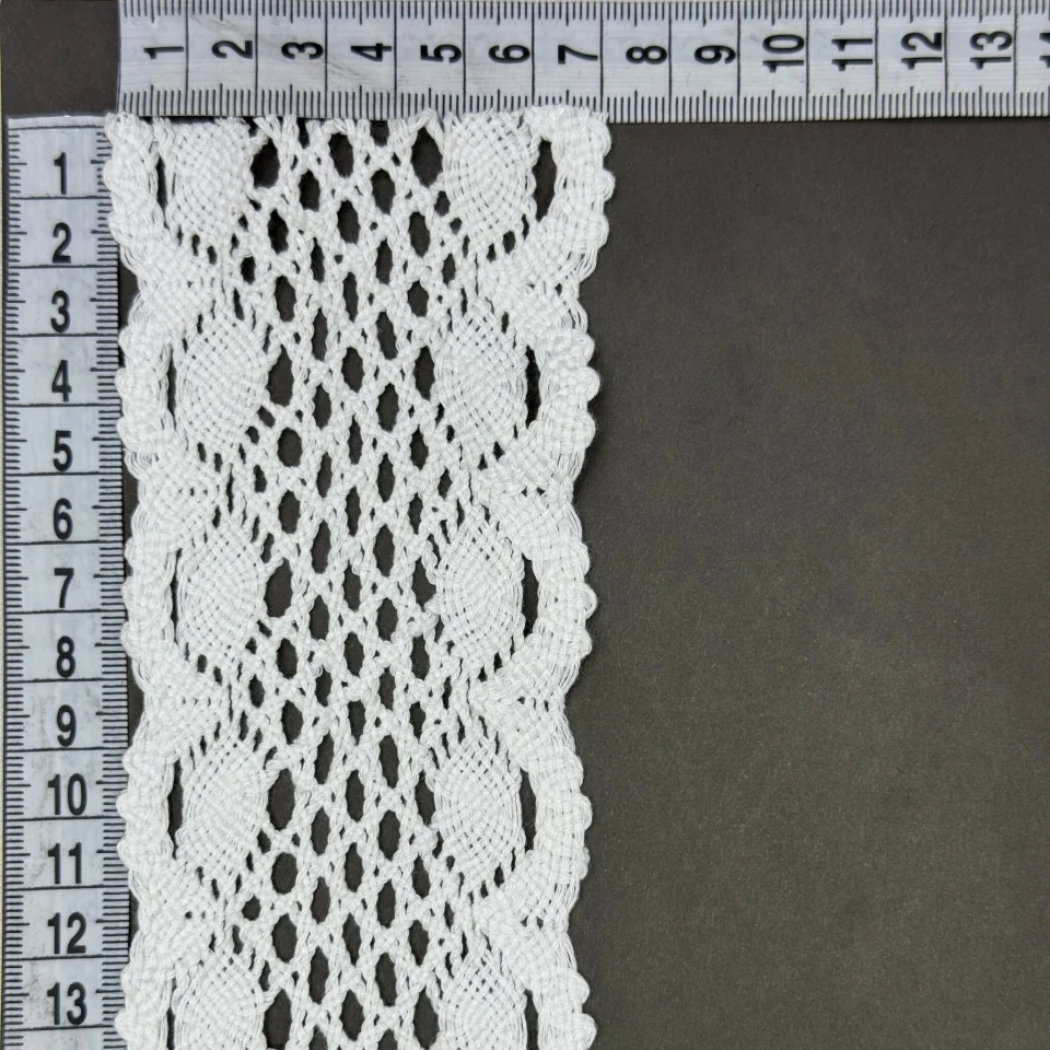 Мереживо макраме 5302 7 см.(50 ярдів/45,7 м.), білий