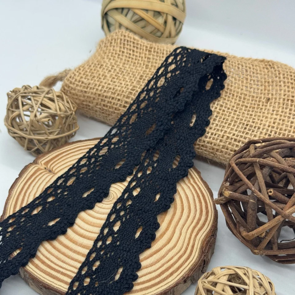 Мереживо макраме 5465 3 см.(300 ярдів/274,3 м.), чорний