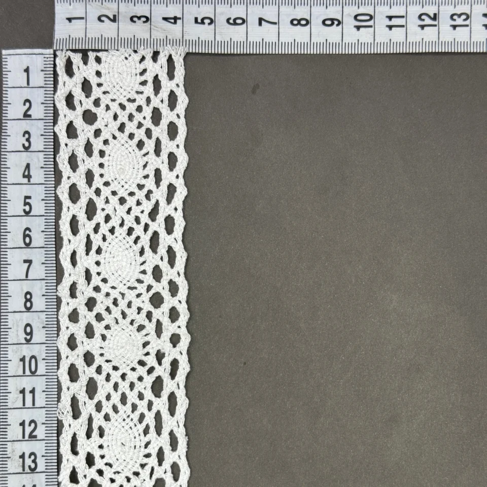 Мереживо макраме 8021 4 см (200 ярдів/182,8 м.), білий