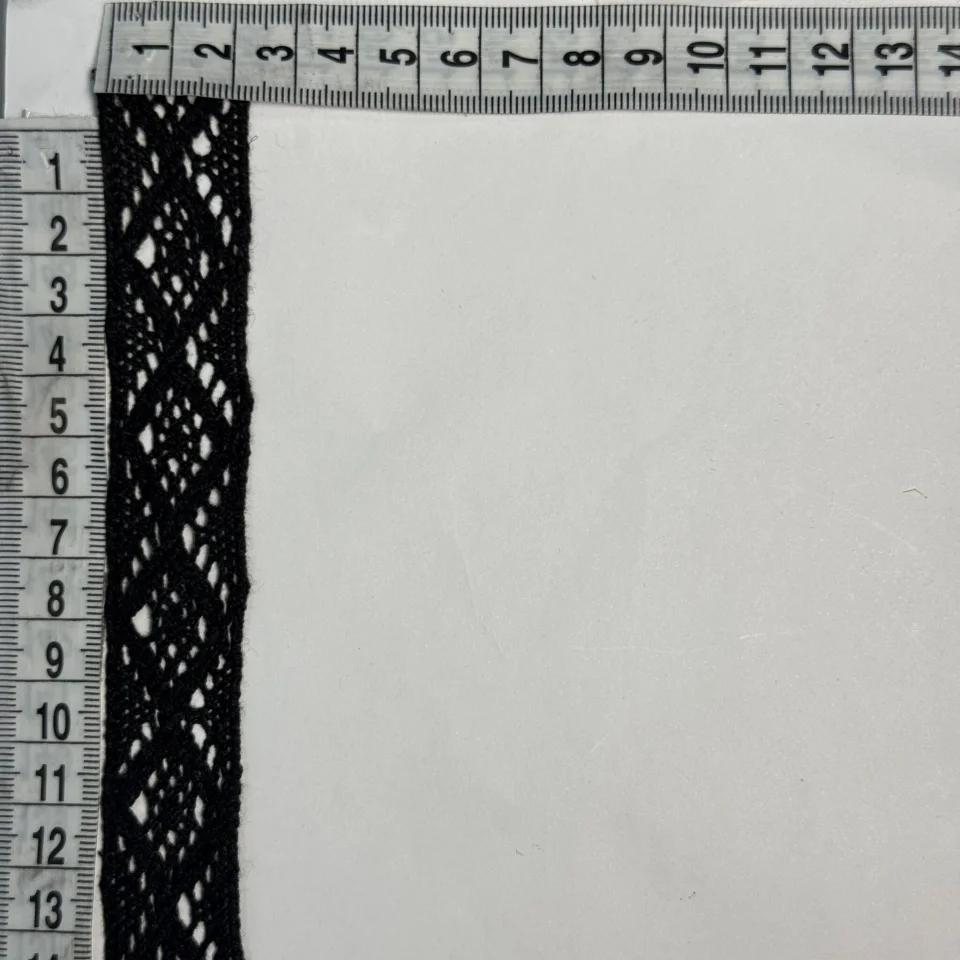 Мереживо макраме А6239 3 см (100 ярдів/91,4 м), чорний