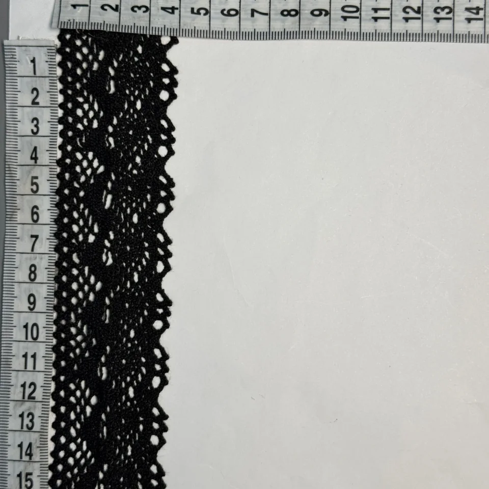 Мереживо макраме А 6474 4 см.(100 ярдів/91,4 м.), чорний