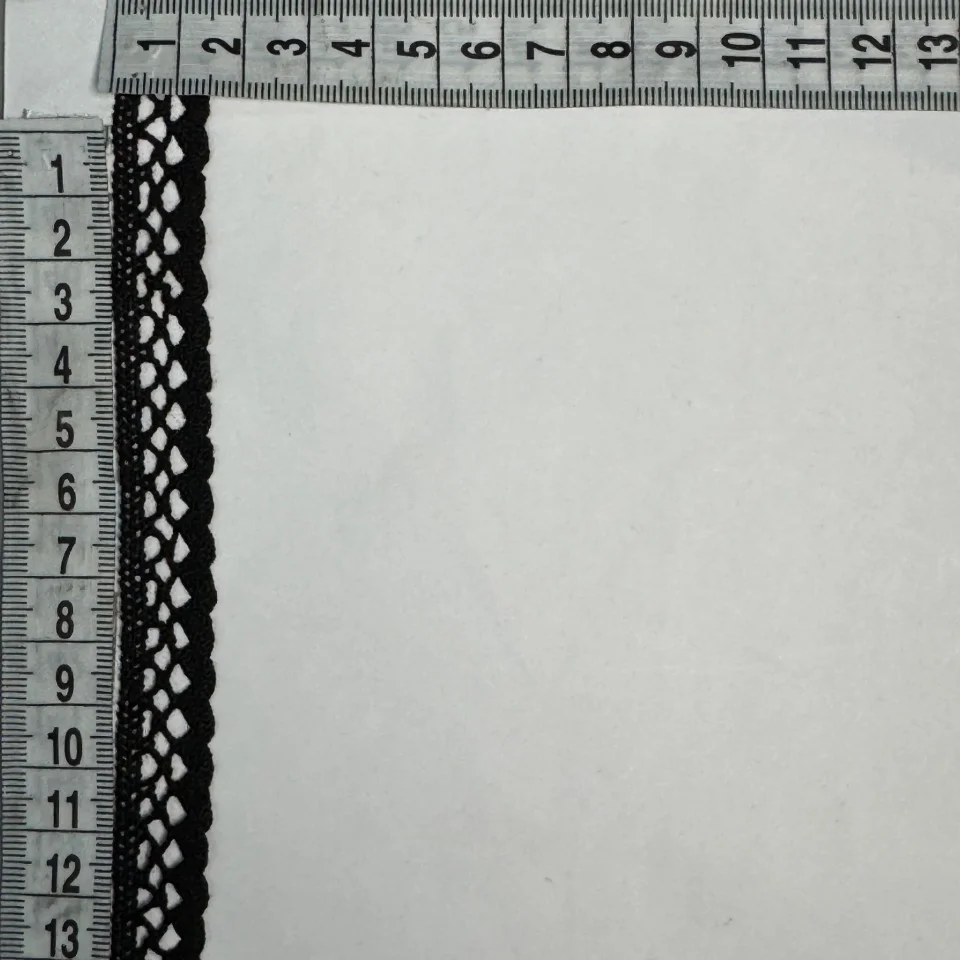Мереживо макраме А 6306 1,5 см (200 ярдів/182,8 м.), чорний