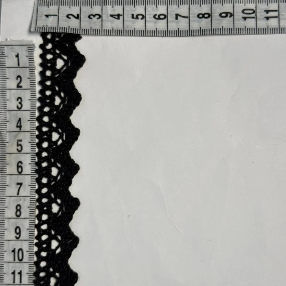 Кружево макраме 11-2 2 см.(200 ярдов/182,8 м.), черный
