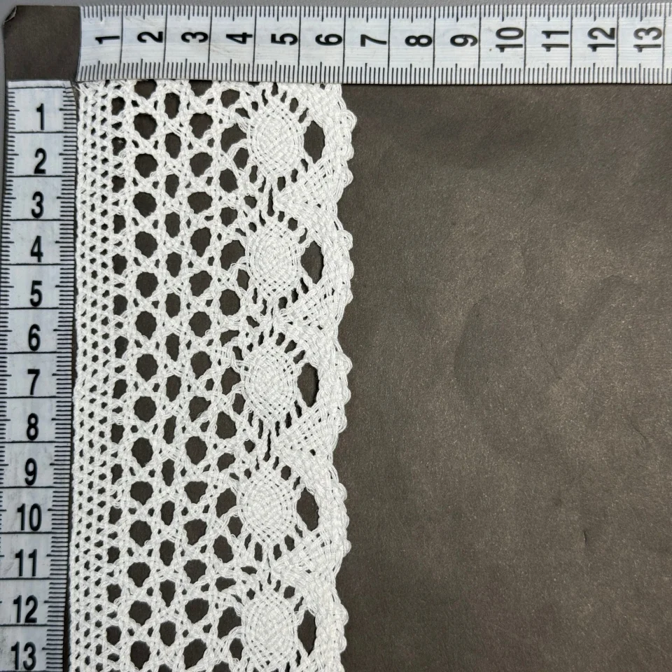Мереживо макраме 8577 6 см (100 ярдів/91,4 м.), молочний
