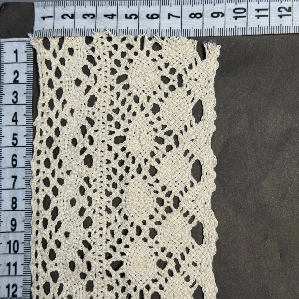 Мереживо макраме 5327 8 см (50 ярдів/45,7 м), бежевий