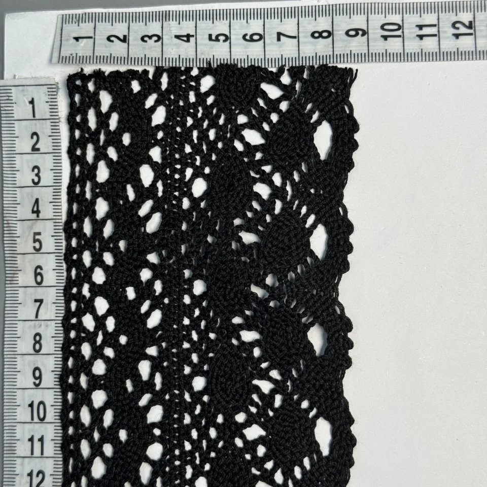 Кружево макраме 5327 8 см (50 ярдов/45,7 м), черный