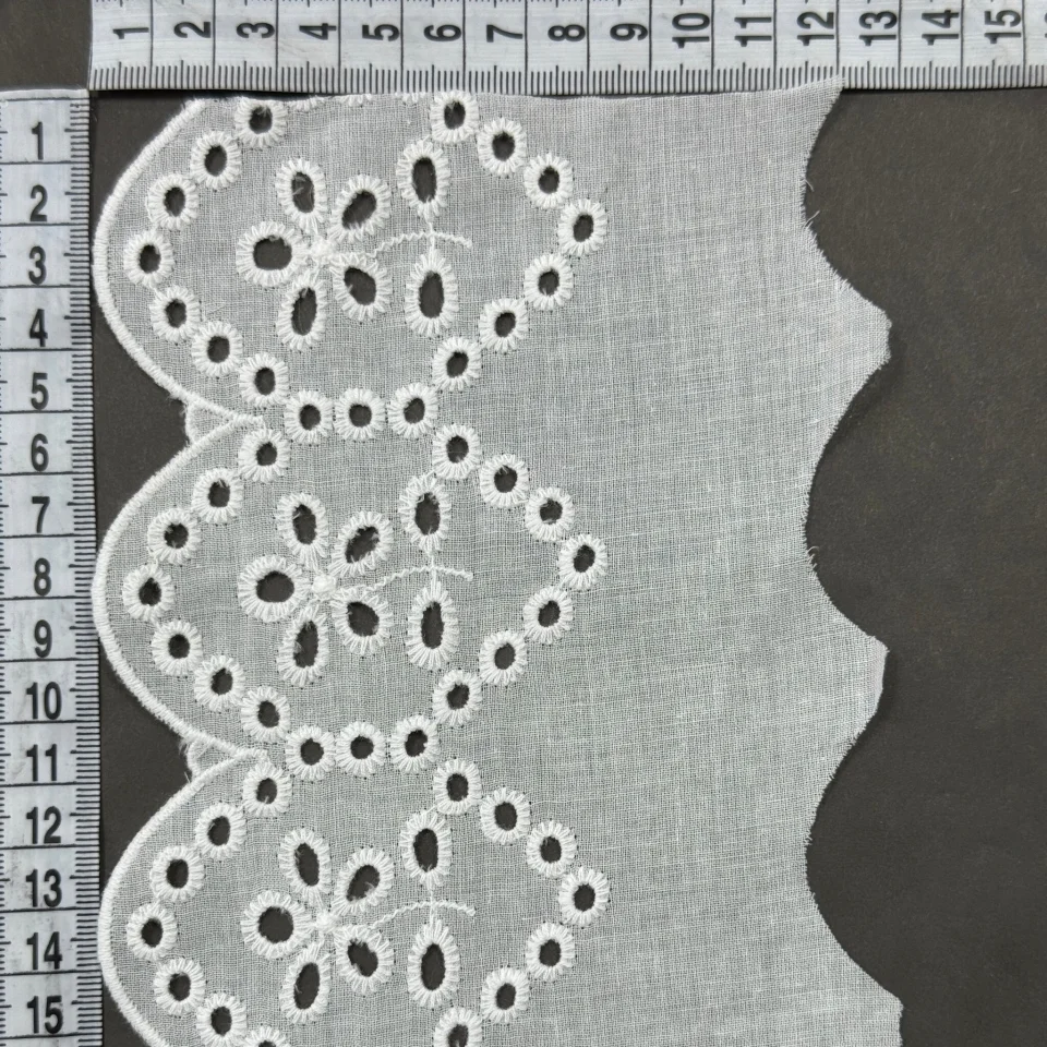 Мереживо прошва 8150 13 см.(150 ярдів/137,1 м.), Білий