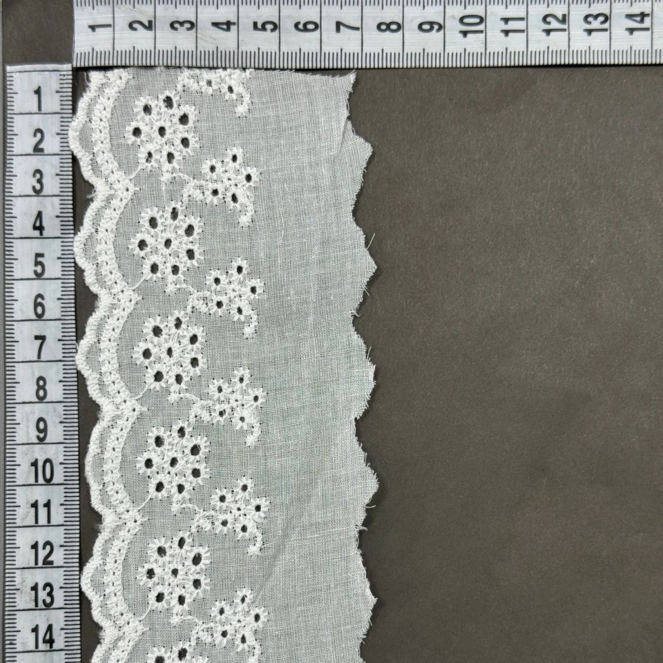Мереживо прошва  8080 7 см.(150 ярдів/137,16 м.), Білий