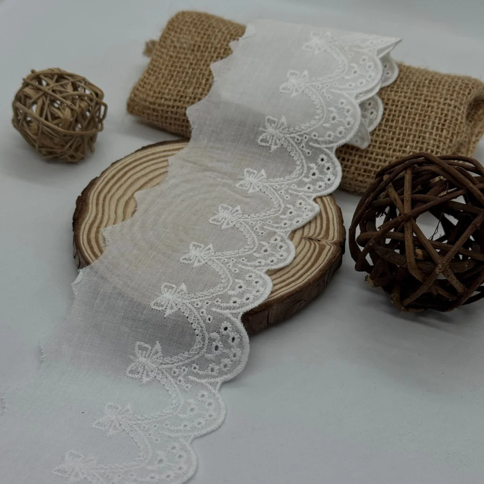 Мереживо прошва 7085 8 см.(160 ярдів/146,3 м.), білий