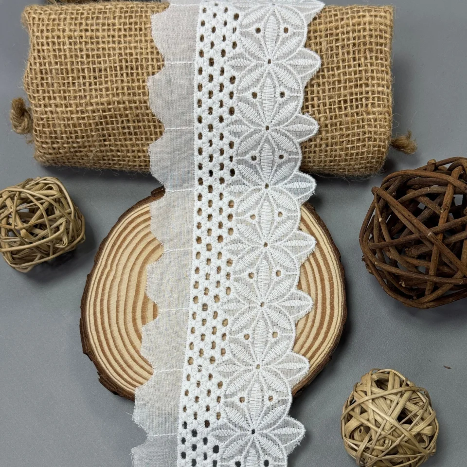 Мереживо прошва 8160 7 см.(160 ярдів/146,3 м,), білий