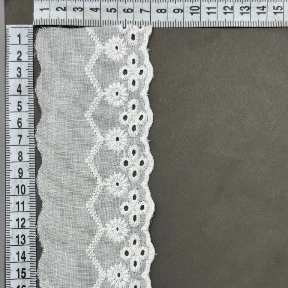 Мереживо прошва 6070 7 см.(160 ярдів/146,3 м.), Білий