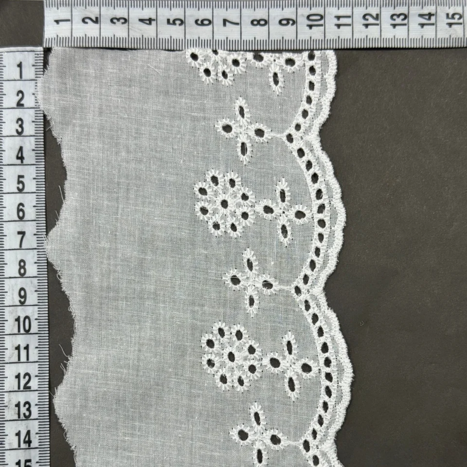 Мереживо прошва 8130 10,5 см.(15 ярдів/13,7 м.), Білий