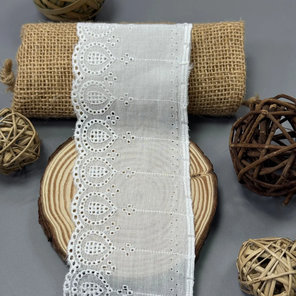 Мереживо прошва А12 8 см.(15 ярдів/13,7 м.), білий