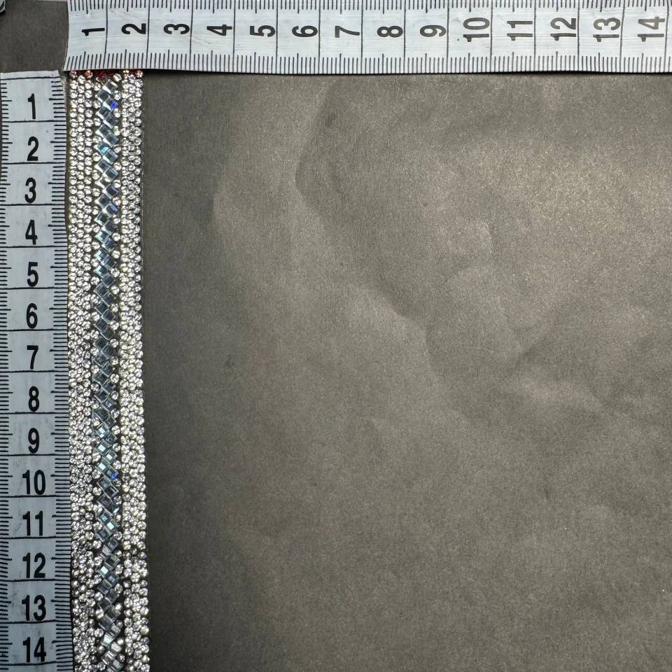 Тасьма клейова з стразами ss6+2.5*5 (10 метрів), прозорий