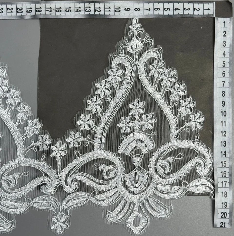 Мережево з кордовую ниткою Т600014 22 см. (16 ярдів/14.6 м.), білий