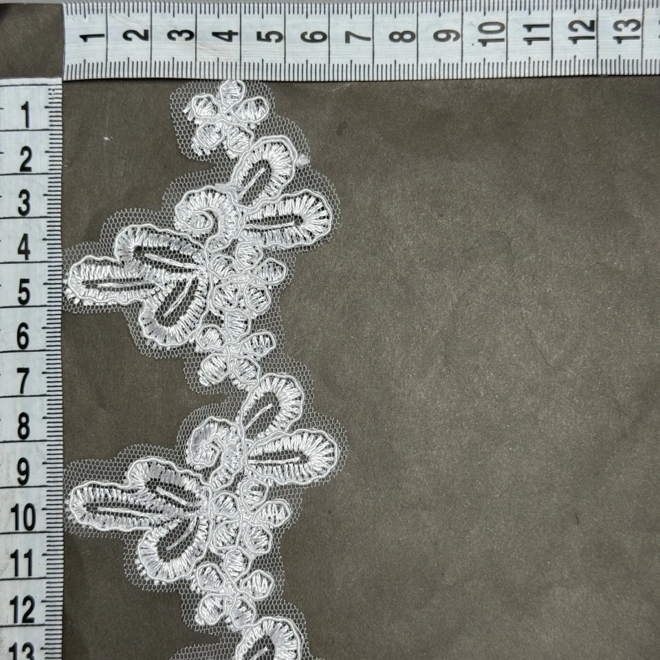 Мережево з кордовую ниткою Т600013 6 см.(16 ярдів/14.6 м.), білий