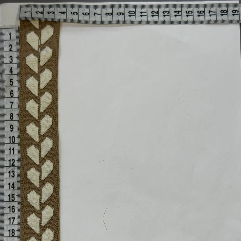 Лампас трикотажний D#3 3.5 см (50 м), C:1 світло бежевий