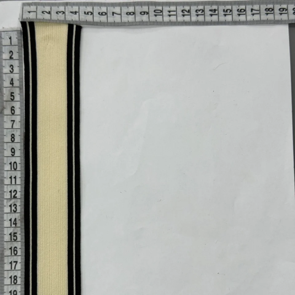 Лампас трикотажний D#5-1 4 см (50 м), молочний