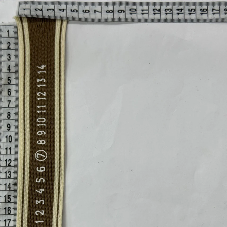 Лампас трикотажний D#5-2 цифри 0-14 4 см (50 м) , C:2 темно бежевий