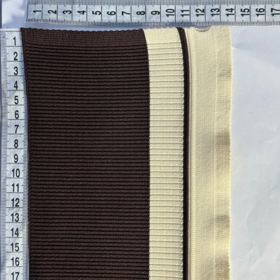 Пояс трикотажний довяз D#5 (13 см*90 см) , темно коричневий