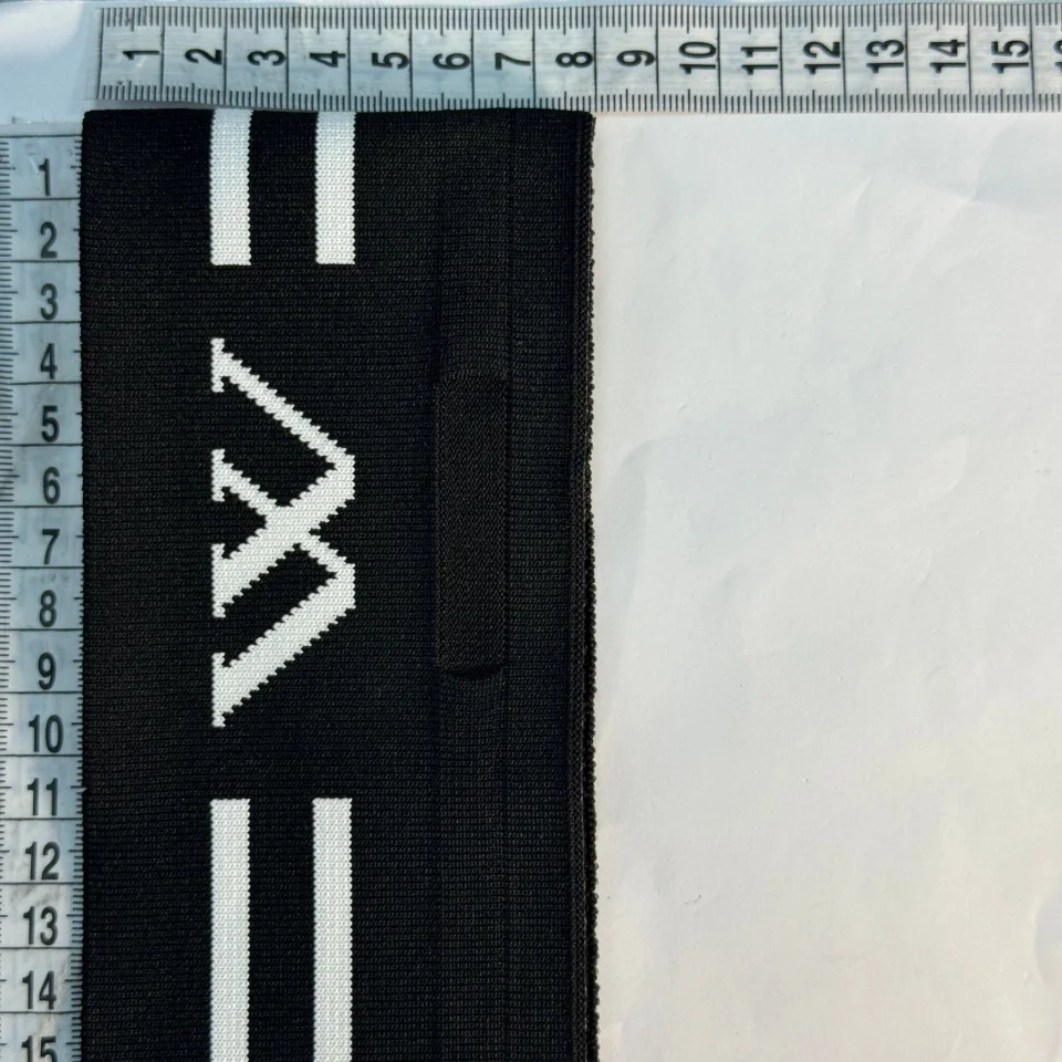 Пояс трикотажний довяз W (8.5 см*90 см), чорний+білий