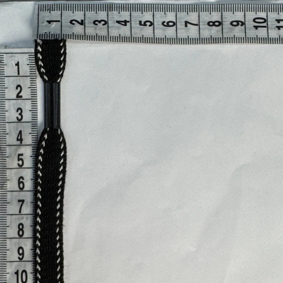 Шнурок в штани плоский широкий п/н (140 см), чорний+білий