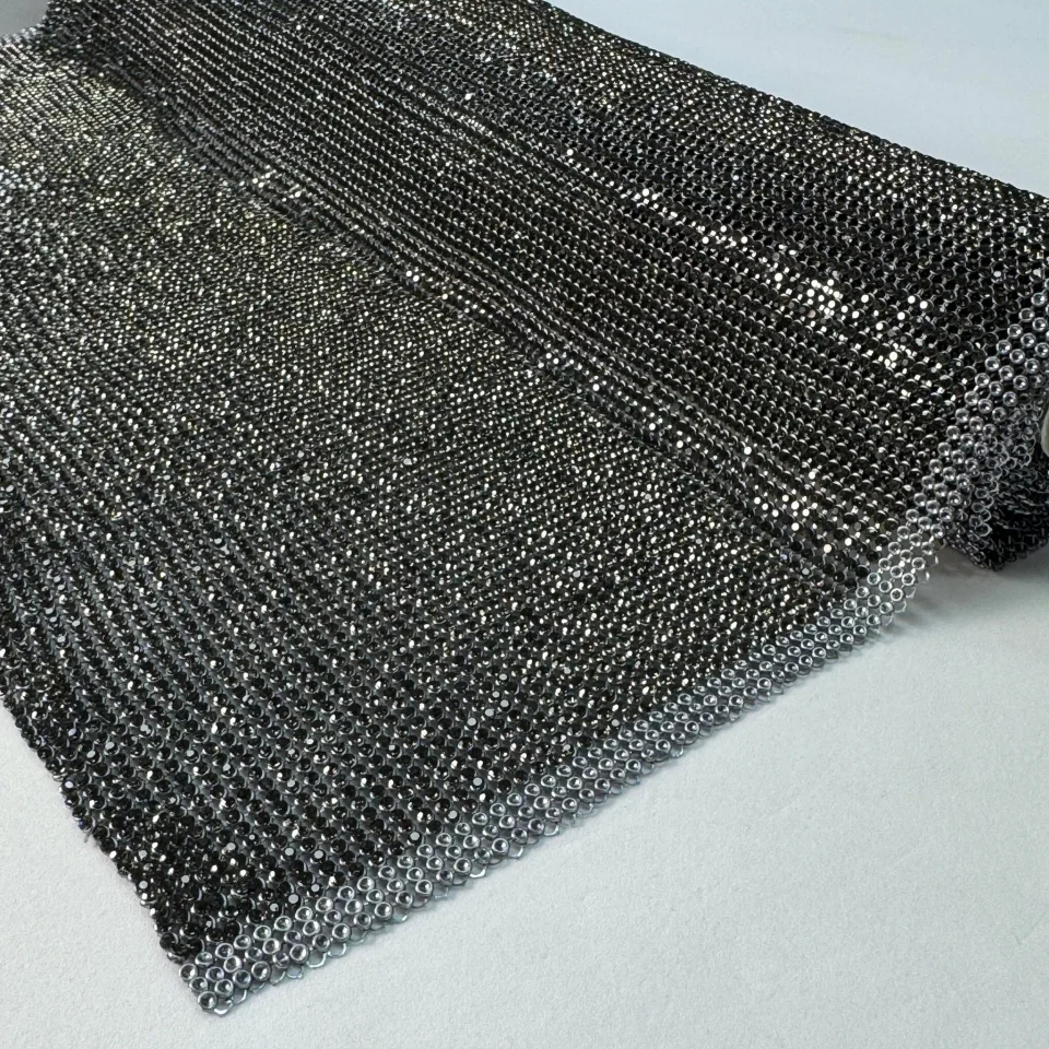 Стрази полотно пришив (36*120 см), гематит BD