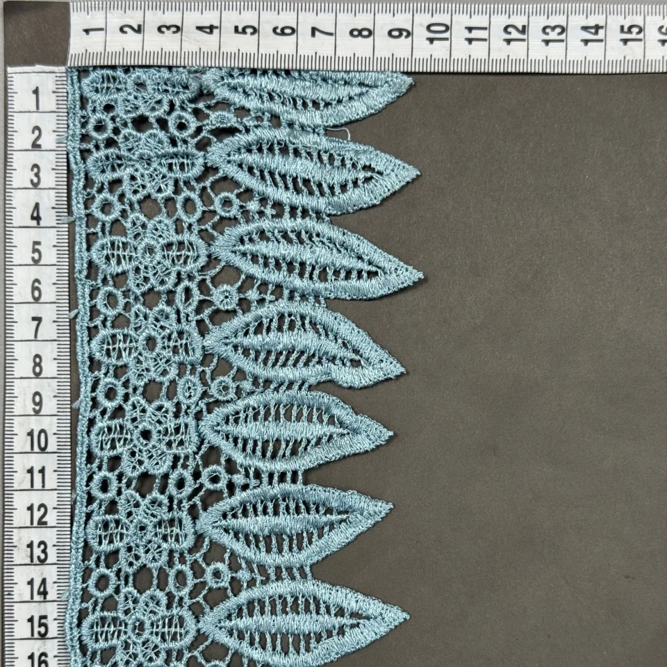 Мереживо поліестер 9090 8,5 см.(15 ярдів/13.5 м.), синій
