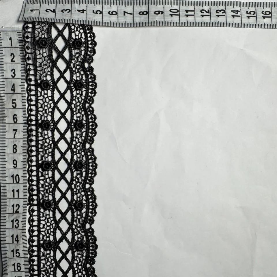 Кружево полиэстер ВВ100375 5 см.(15 ярдов/13.5 м.), чёрный