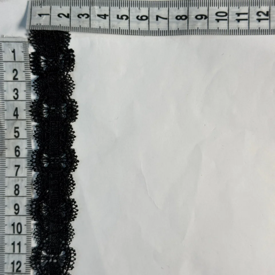 Кружево полиэстер ВВ104089 2,5 см.(30 ярдов/27.3 м), черный