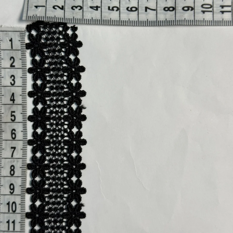 Кружево полиэстер ВВ103518а 3 см.(30 ярдов/27.3 м.), черный