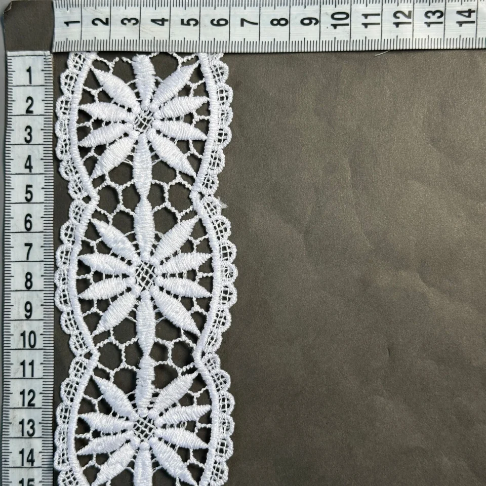 Мереживо поліестер ВВ201447 6см. (15 ярдів13.5 м.), білий