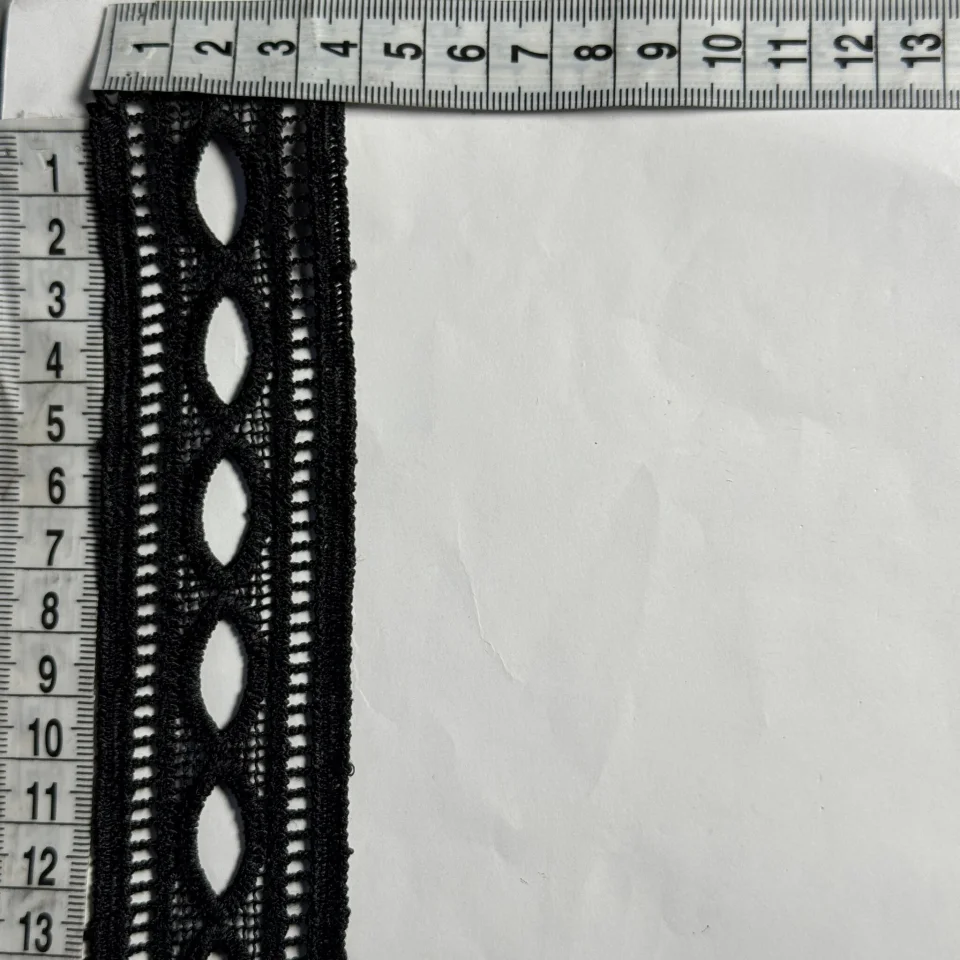 Кружево полиэстер ВВ103289 4 см.(15 ярдов/13.5 м.), чёрный