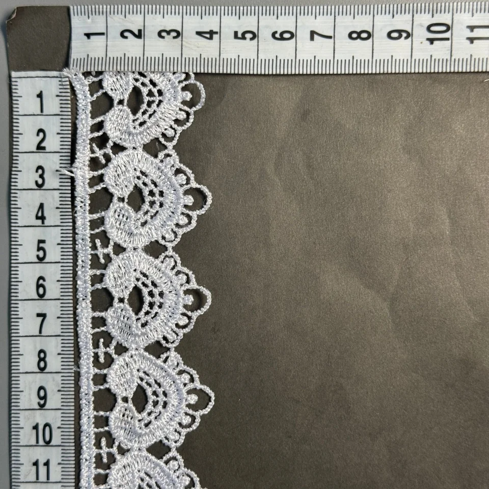 Мереживо поліестер ВВ0162 3,5 см.(30 ярдів/27.3 м.), білий