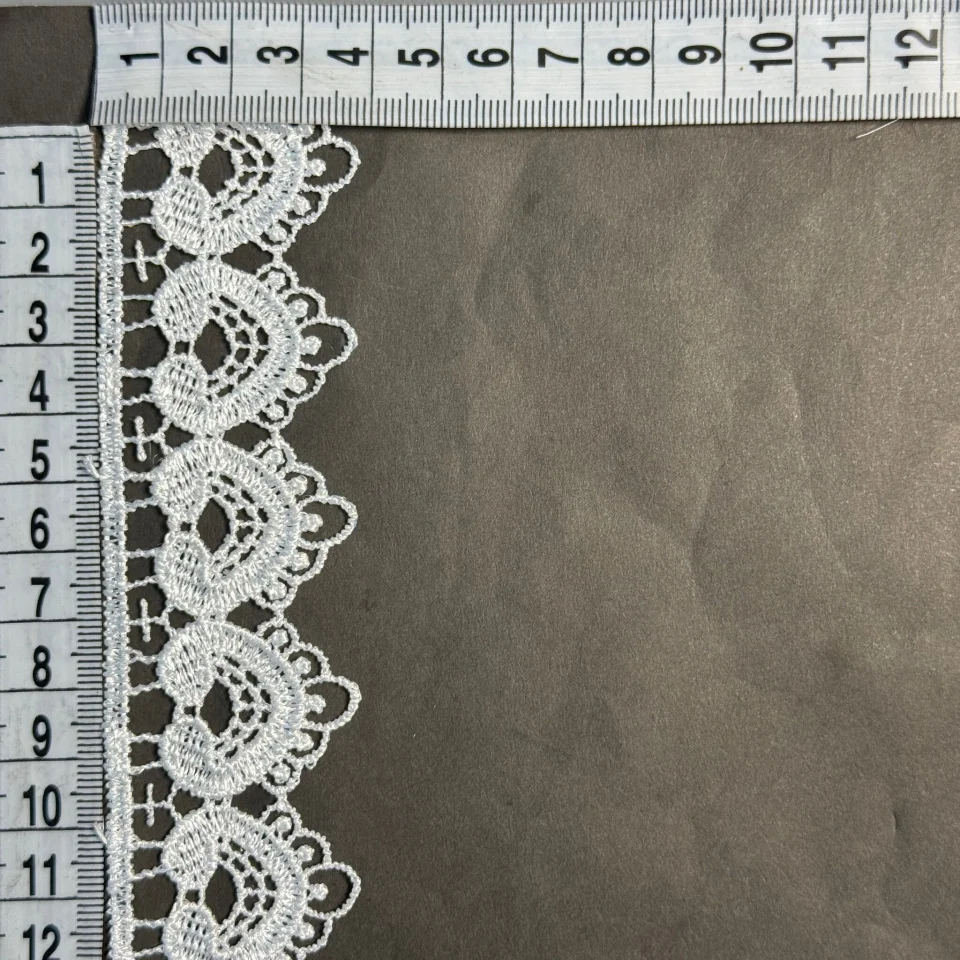 Кружево полиэстер ВВ0162 3,5 см.(30 ярдов/27.3 м.), теплый белый